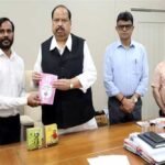 मंत्री काश्यप से युवा उद्यमी रत्नेश ने की सौजन्य भेंट